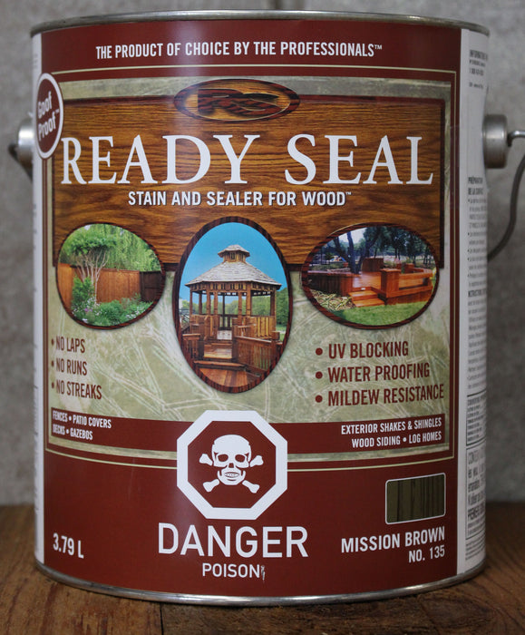 Ready Seal Exterior Wood Stain Mission Brown 3.78L (135)