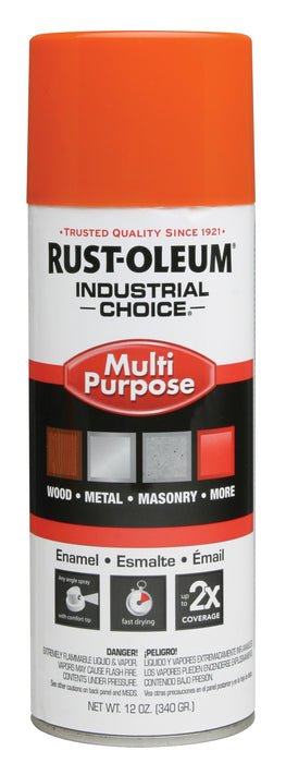 Rust-Oleum 1653830 Safety Orange 1600 System General Purpose Enamel Spray Paint,16 fl. oz. Container, 12 oz. Weight Fill, Can (Pack of 6)