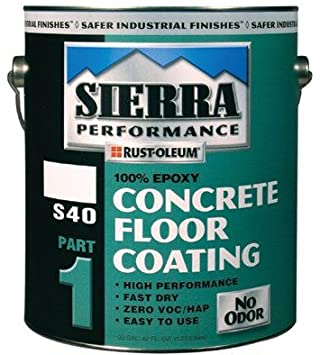 Rust-Oleum S40 System 0 Voc Water-Based Epoxy Floor Coating, Gloss Black Gallon Can - Lot of 2