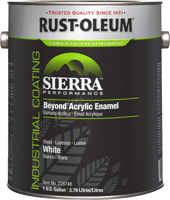 Rust-Oleum Sierra Performance Beyond 0 Voc Acrylic Enamel, Gloss White Gallon Can - Lot of 2