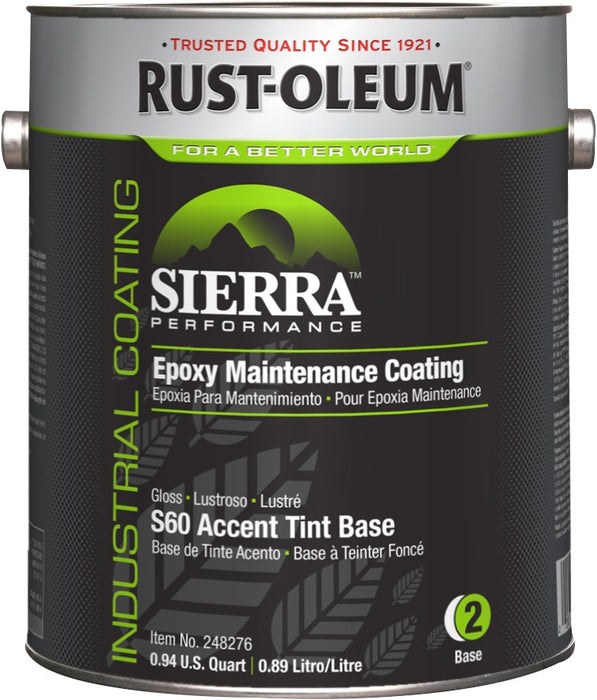 Rust-Oleum epoxy maintenance coating WB S60 gloss accent tint base Size 3.78L (Pack of 2)