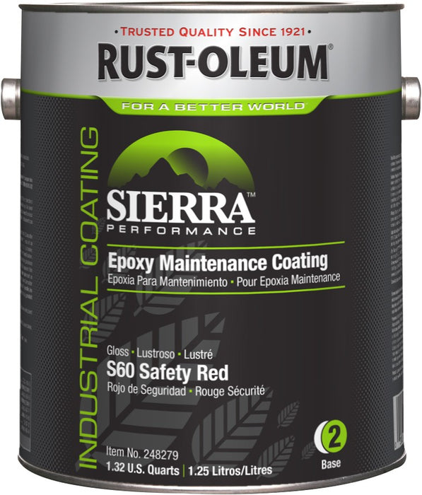 Rust-Oleum epoxy maintenance coating WB S60 gloss Safety Red size 3.78L (Pack of 2)
