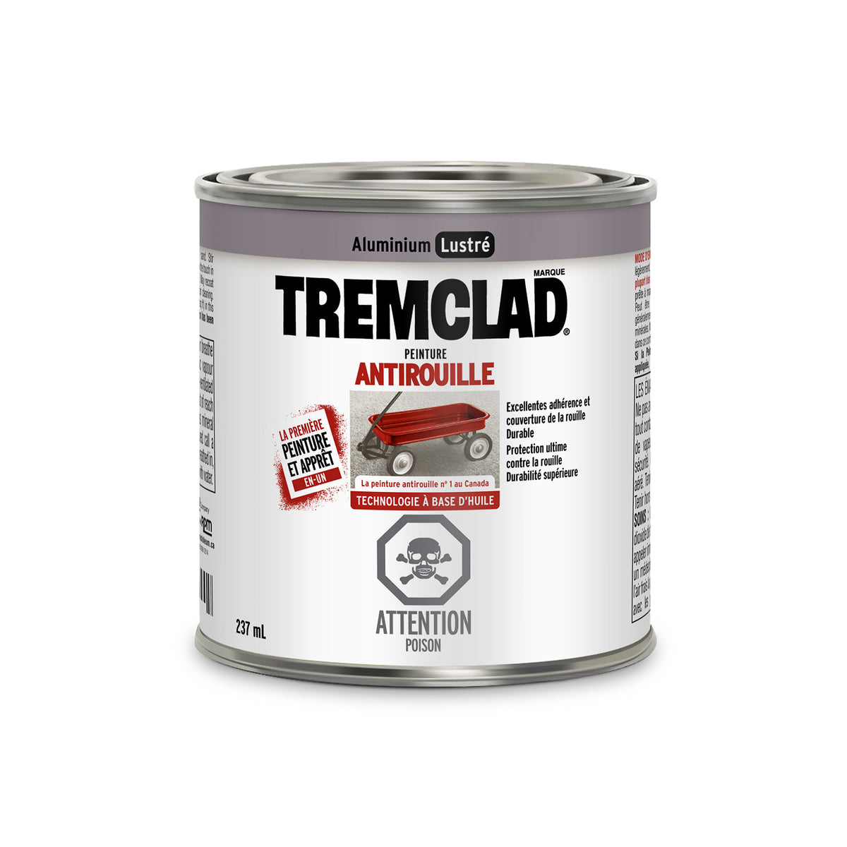 Peinture antirouille Tremclad Aluminium lustré 237ml (6) — Epoxy TO/GO