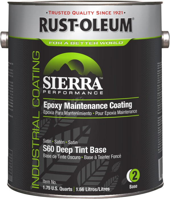 Rust-Oleum water base epoxy maintenance coating WB S60 santin Deep tint base size 3.78L (Pack of 2)
