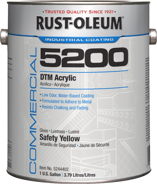 Rust-Oleum - Industrial Choice 5200 System Dtm Acrylics 402 Safety Yellow High Performance Acrylic Wat: 647-5244402 - 402 safety yellow high performance acrylic wat [Set of 2]