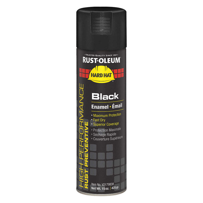 Spray Paint, Rust Preventative, High Gloss Black, 15 Oz. (Pack of 6)