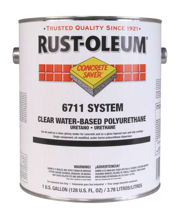Rust-Oleum 6711 System 250 Voc Clear Water-Based Polyurethane Floor Coating Gallon Can - Lot of 2